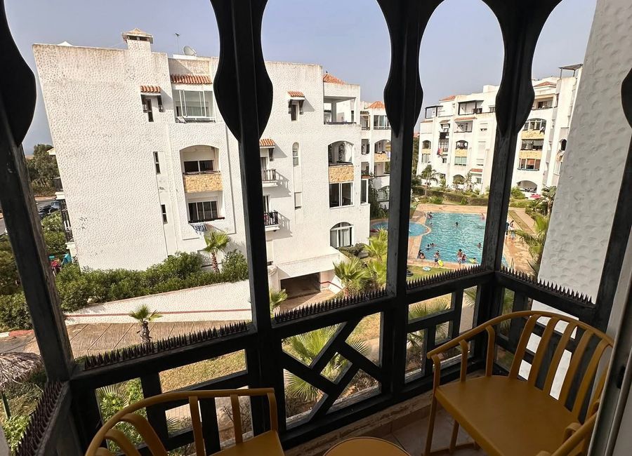 Photo 2 de Appartements à louer par jour à Marina Golf Asilah vue mer et piscine