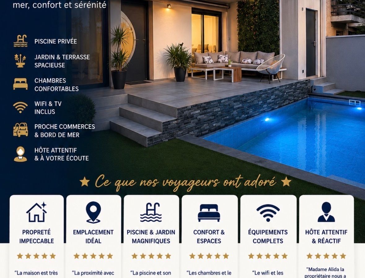 Photo de Villa tout confort à Béziers – Piscine, Wi-Fi, parking gratuit