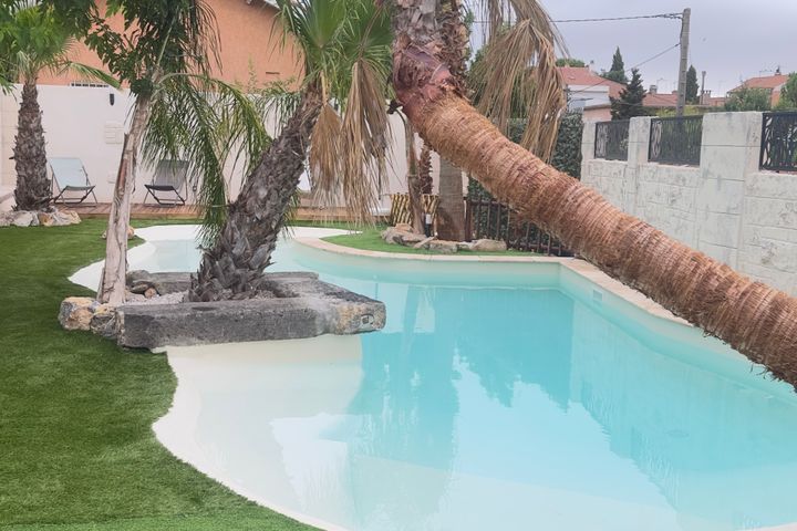 Villa du sud - Piscine lagon, barbecue farniente