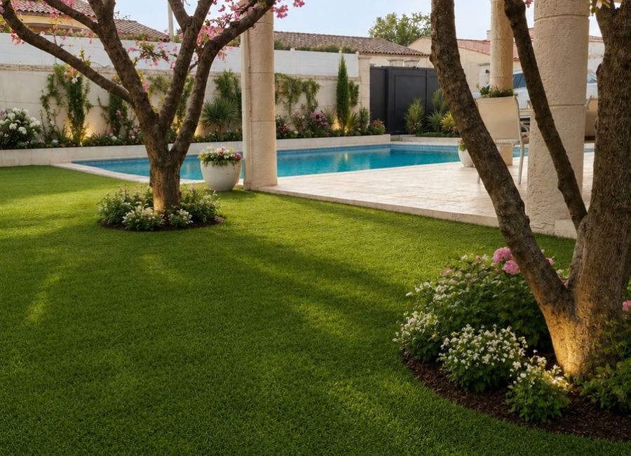 Photo 1 de villa avec  piscine sans vis a vis