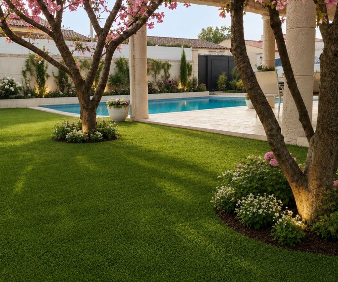 Photo de villa avec  piscine sans vis a vis