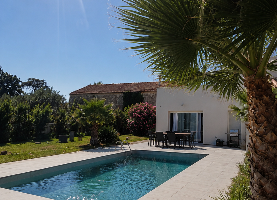 Photo 2 de Mas provençal sans vis-à-vis, avec piscine près des plages de Montpellier.