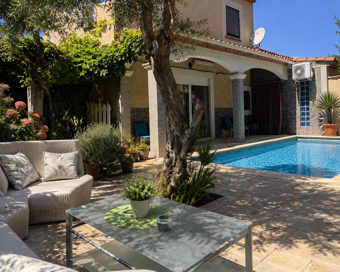 Photo de Villa ryad marocain avec piscine, sans vis-à-vis près des plages de Montpellier