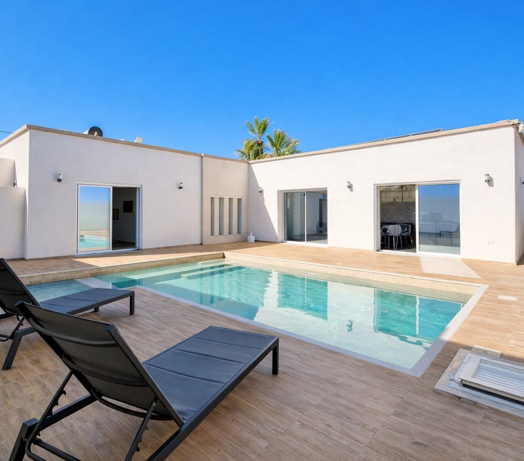 Photo de JOLIE VILLA RUSICA AVEC PISCINE SANS VIS-À-VIS &BASSIN POUR ENFANTS 🌴 île de Djerba Tezdaine 