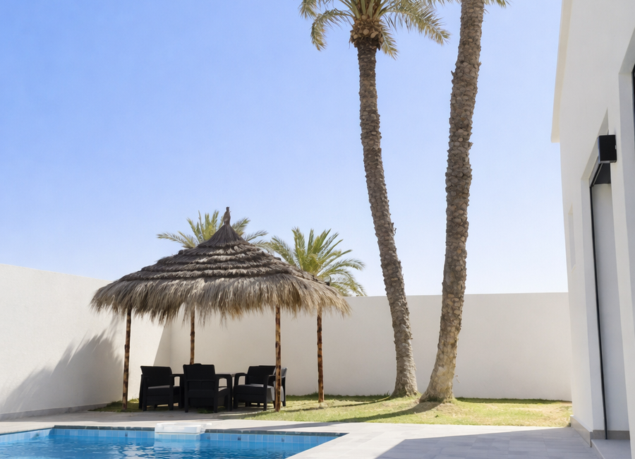 Photo 3 de 🌴 VILLA HANNAH &FAMILIALE & PISCINE SANS VIS A VIS SUR L'ÎLE DE DJERBA TUNISIE 🇹🇳