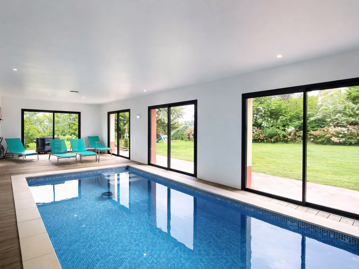 Photo de Maison avec piscine intérieure 100% privée chauffée toute l'année et sans vis à vis